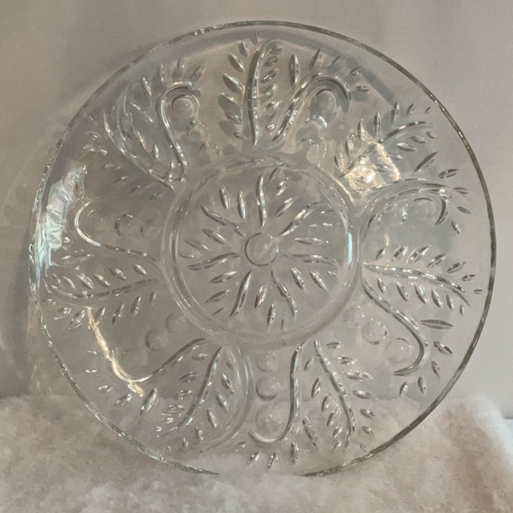 Etched Glass Hors d’oueuvres Platter